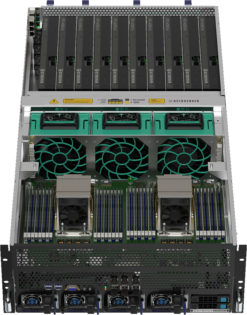 3d-render--4u-e10g-romex2--front-view-top-angle-opened-lowres